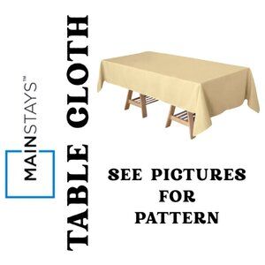 Mainstays Gold Patterned Tablecloth, 60in x 102in, 152.4cm x 259.1cm